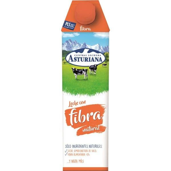 Leche Semidesnatada Con Fibra ASTURIANA 1l.