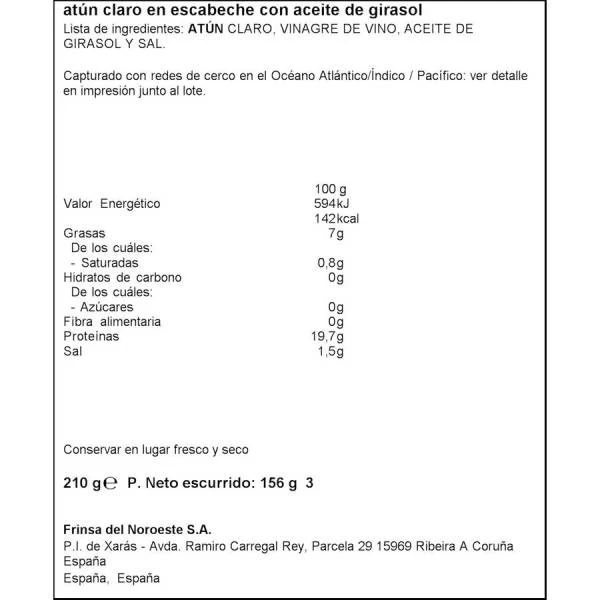 Atún Claro En Escabeche Spar 3x70g. - Imagen 2