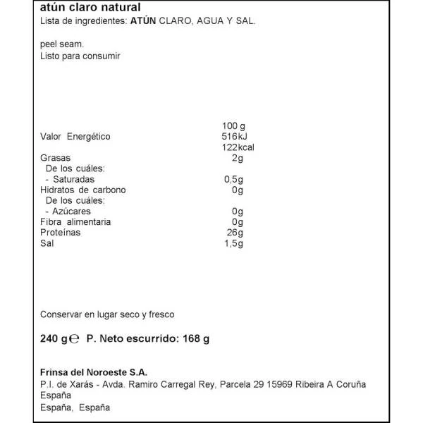 Atún Claro Al Natural Spar 3x80g. - Imagen 2