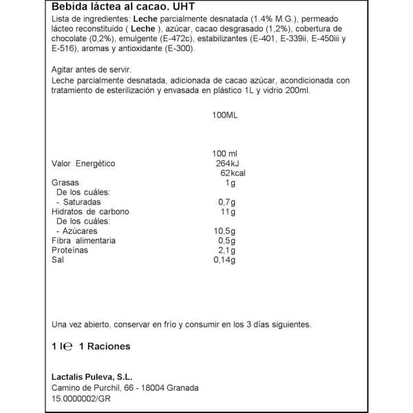 Batido De Cacao CHOLECK 1l. - Imagen 3