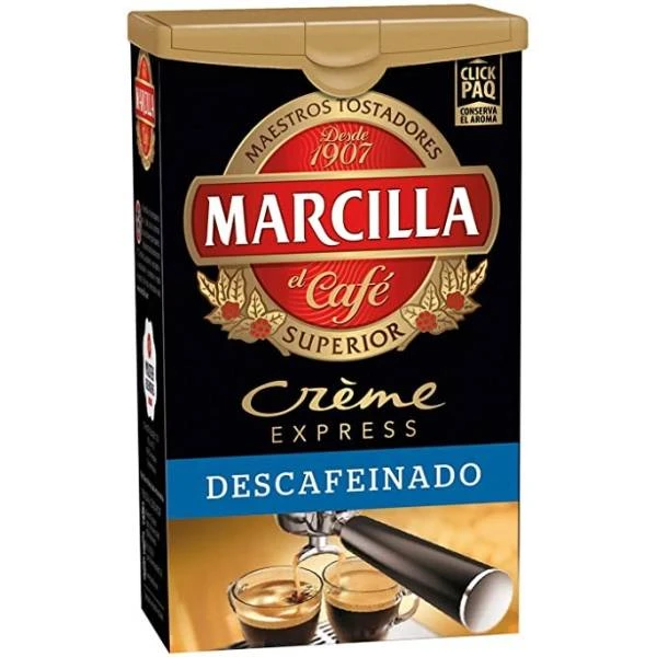 Café Molido Descafeinado Crème Express MARCILLA 250g.