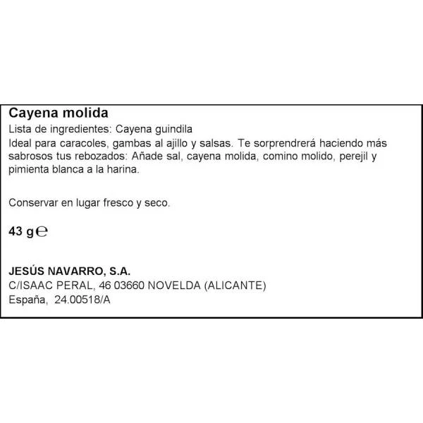 Cayena Molida CARMENCITA 43g. - Imagen 2
