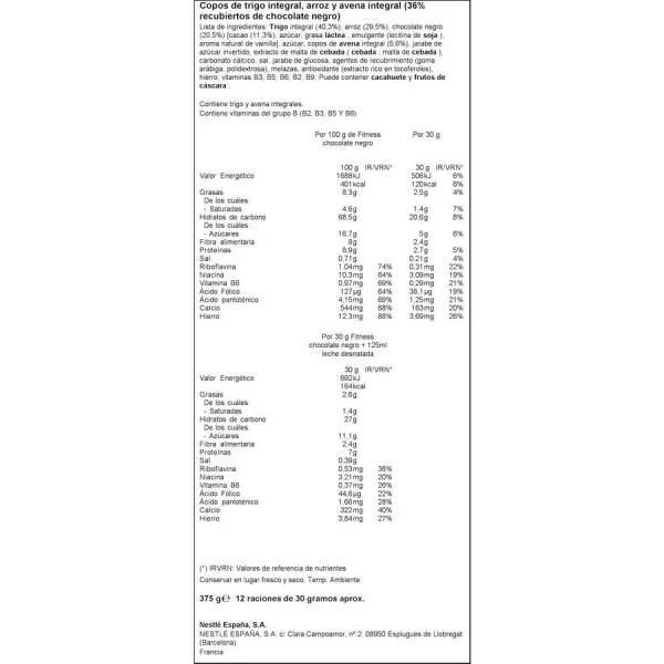 Nestlé® CEREALES CON CHOCOLATE NEGRO FITNESS "NESTLÉ" - Imagen 2