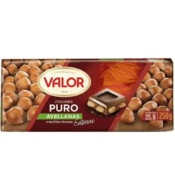 Chocolate Puro Con Avellanas VALOR 250g.