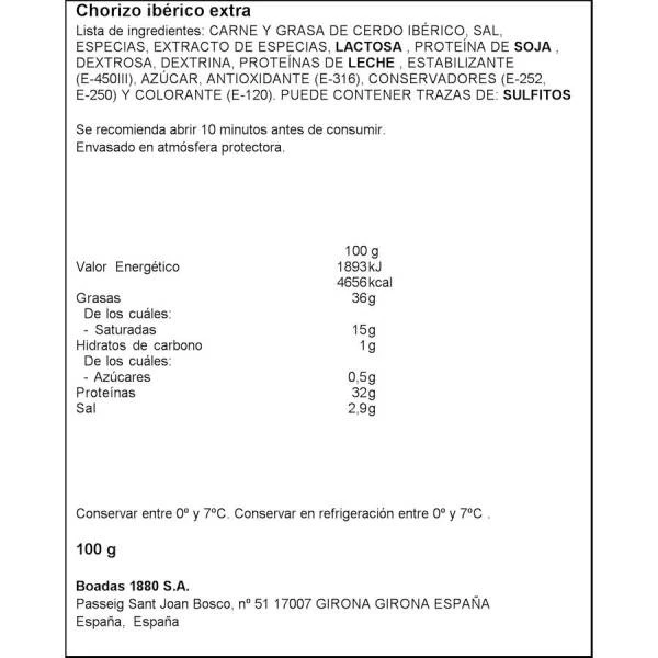 Chorizo Ibérico Extra Loncheado DELEITUM 2x50g. - Imagen 2