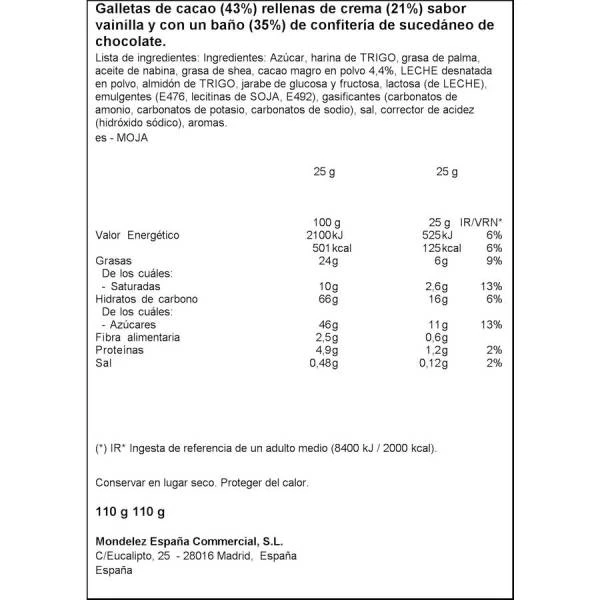 Galletas Mini Crunchy Bites OREO 110 G - Imagen 2