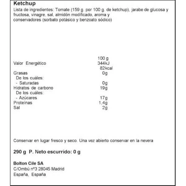 Ketchup PRIMA 290g. - Imagen 2