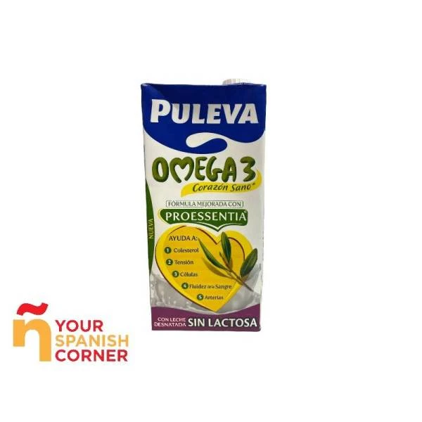 Leche Desnatada Omega 3 Sin Lactosa PULEVA 1l.