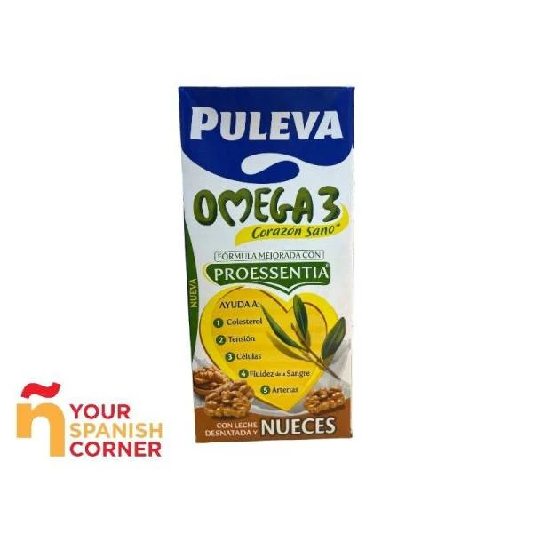 Leche Desnatada Omega 3 Con Nueces PULEVA 1l.