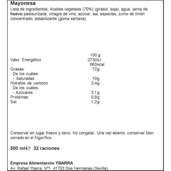 Mayonesa YBARRA 450ml. - Imagen 2