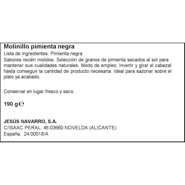 Pimienta Negra CARMENCITA 190g. - Imagen 2