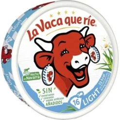 Queso Fundido Light En Porciones LA VACA QUE RIE 16 Uds. 250g.