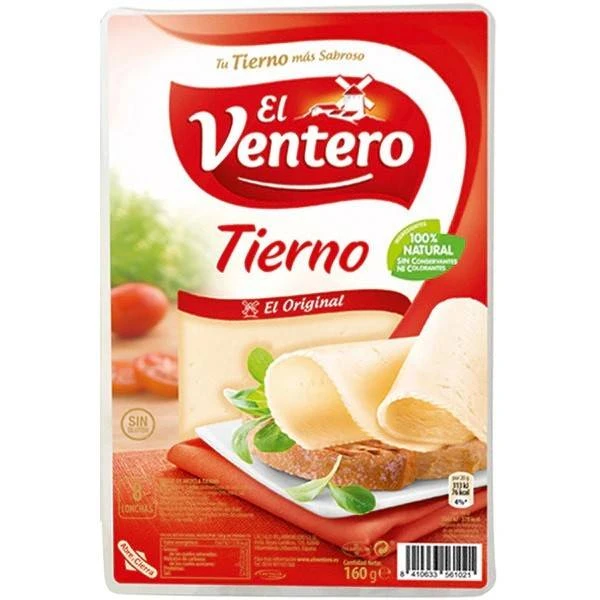 Queso Tierno En Lonchas EL VENTERO 160g.