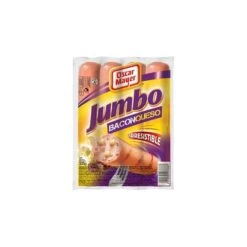 Salchichas Jumbo Bacón Y Queso OSCAR MAYER 335g.