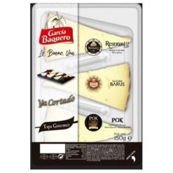 Selección De Quesos Reserva 12 Meses, Cava Y Oveja Pok - Ya Cortado - GARCÍA BAQUERO 150g.