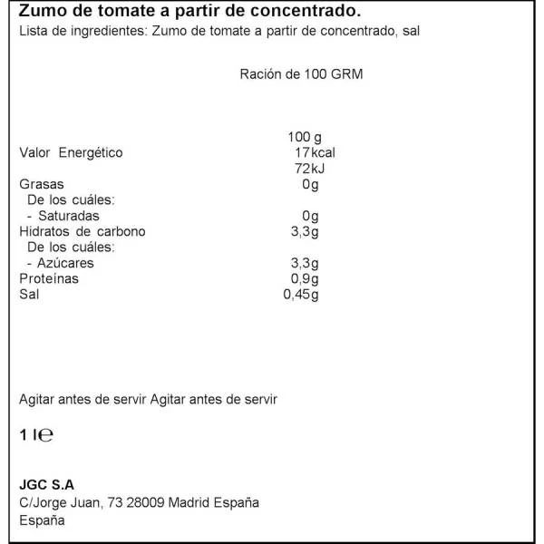 Zumo De Tomate DON SIMON 1l. - Imagen 2
